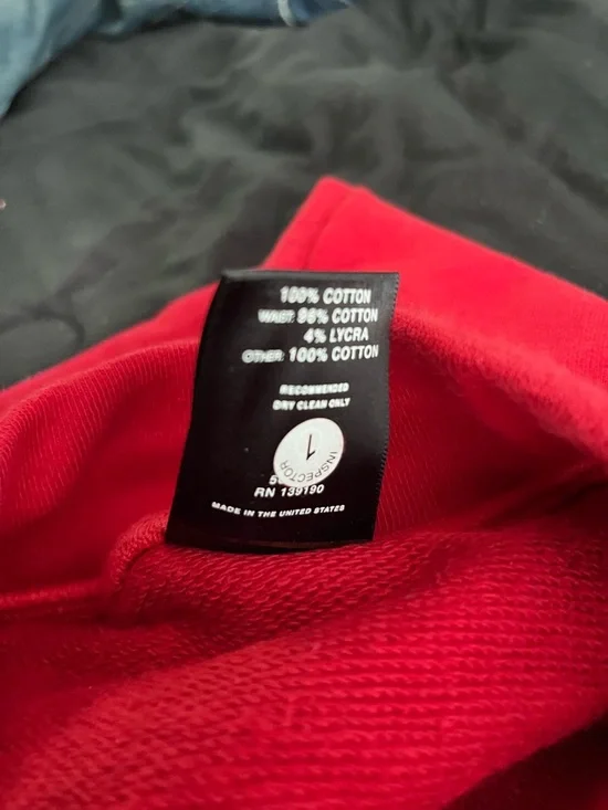 NWT Fear of God Red fifth collection riri m8 zip ankle ZIPPERS DRAWSTRING COTTON - Picture 7 of 17